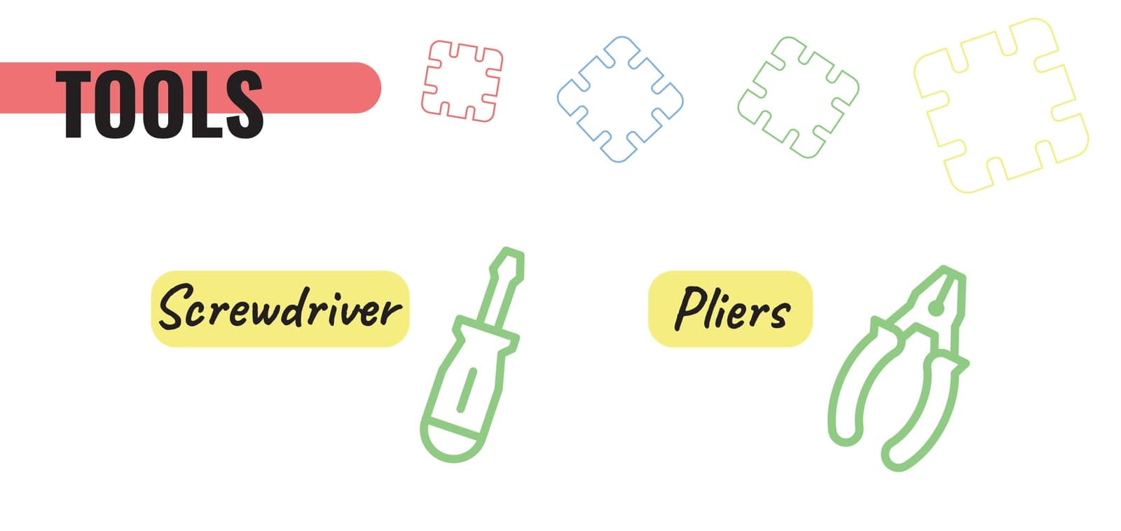 Every Solderix kit includes a screwdriver and pliers — no other tools needed
